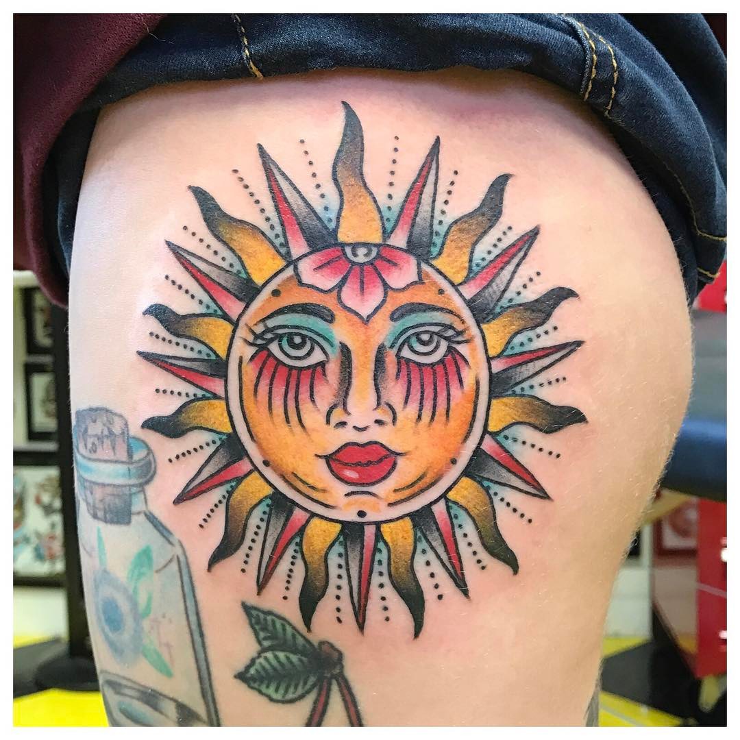 Totally Inspiring Ideas For Sun Tattoo Design