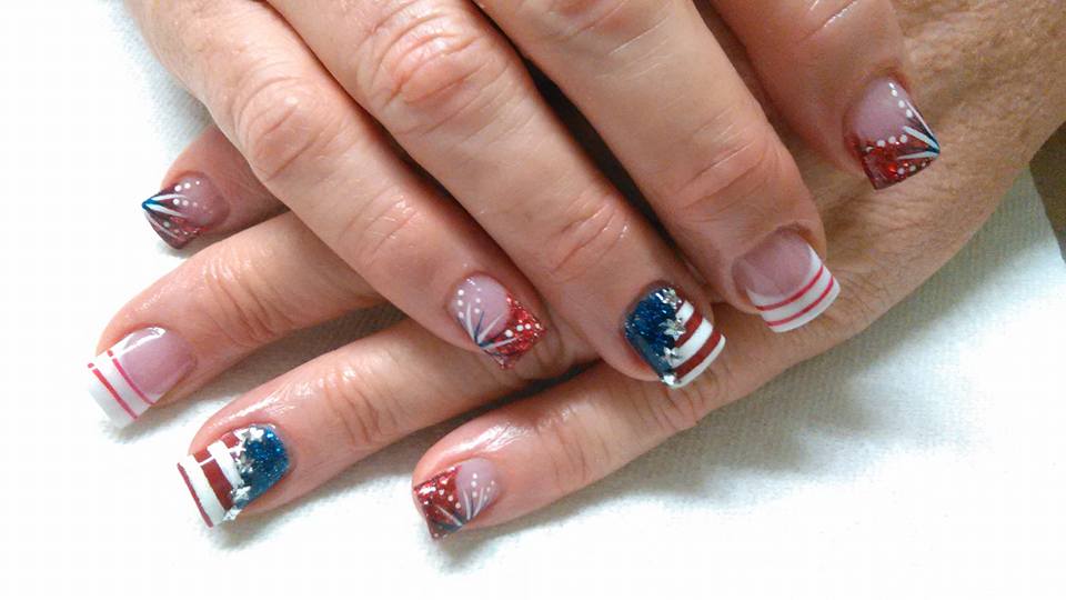 Sparkly 4th of July Nails - wide 1