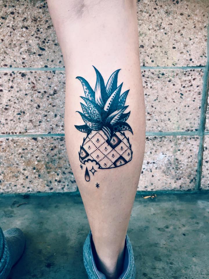 63 Amazing Pineapple Tattoo Idea For People Who Are Ticklish On The Outside