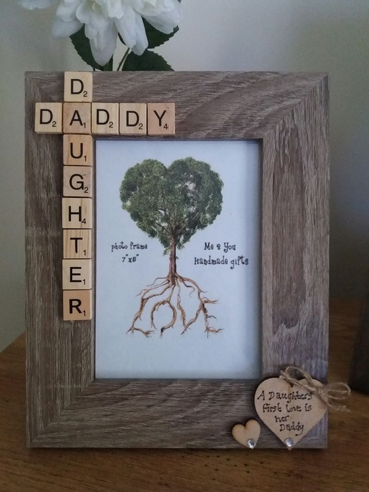 frame gifts daughter father daddy double sassy fathers excitement blurmark dad frames handmade homemade presents birthday photoframe memory daughters wonderful