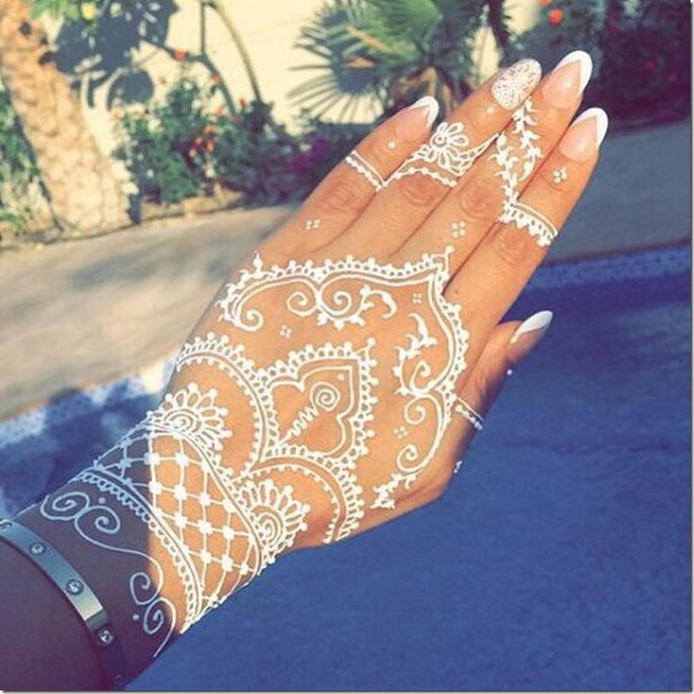 64 Stunning White Henna Design Ideas That You Will Love - Blurmark