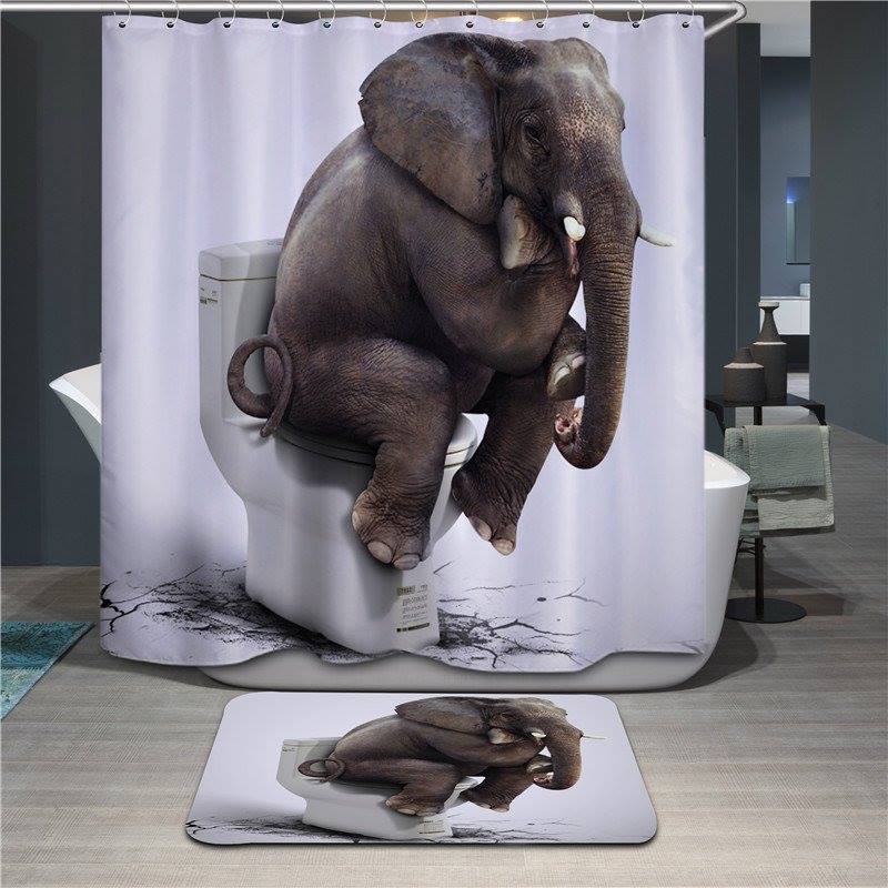Elephant Shower Curtain-2