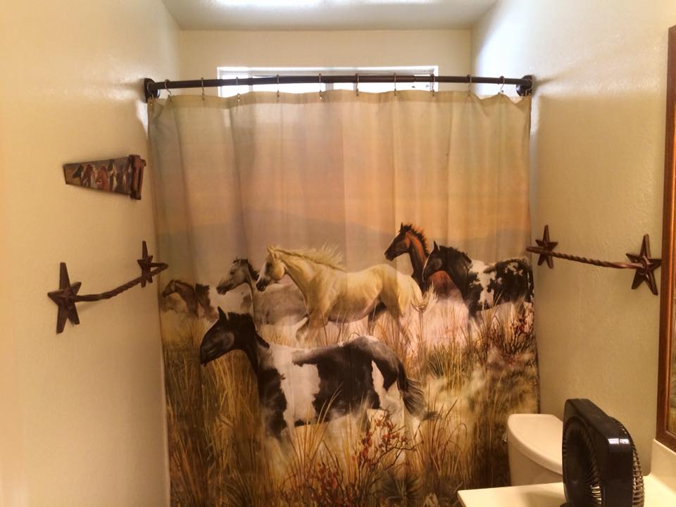 Permanent shower curtain rods