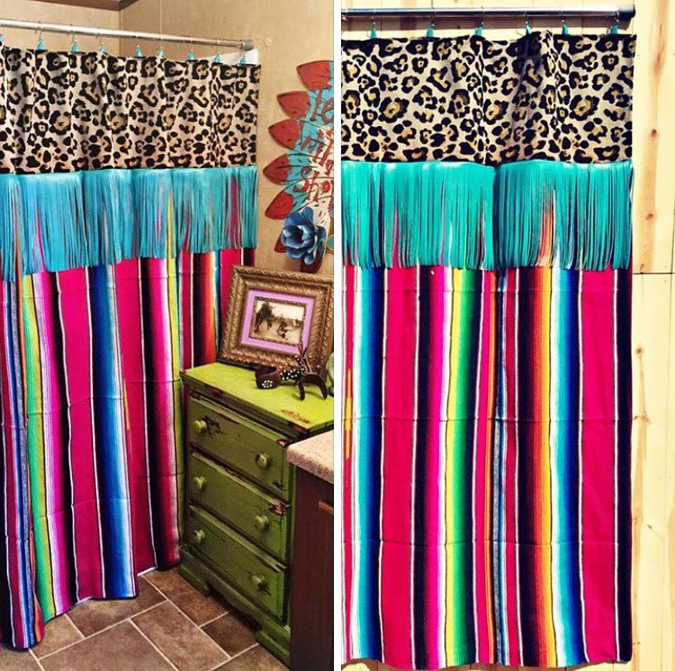 Rainbow shower curtains