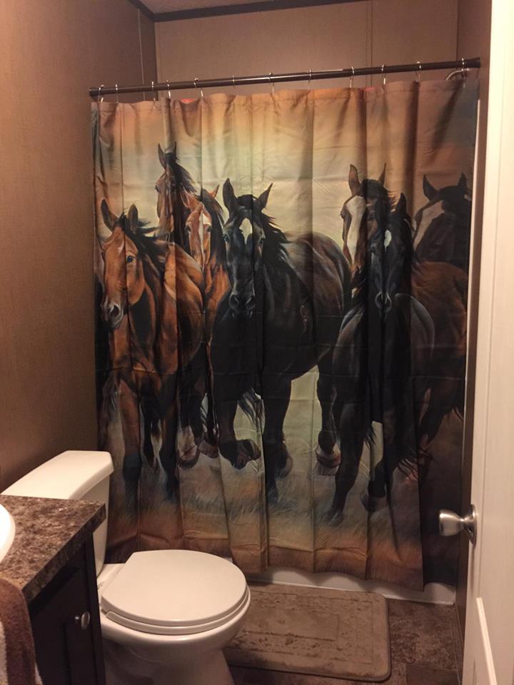 Running Horses Shower Curtain