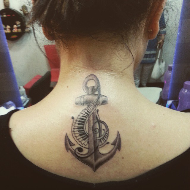 Anchor Musical Tattoo
