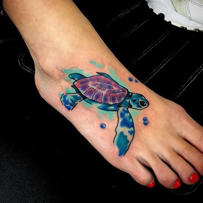 Blue Little Turtle Tattoo