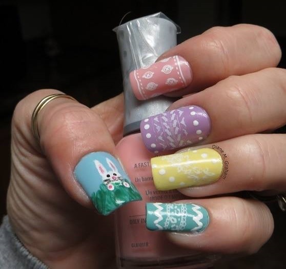 Bunny Easter Nails