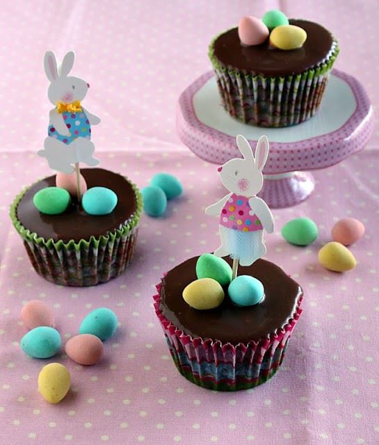 Cup Cake With Buny NAd Chick Eggs