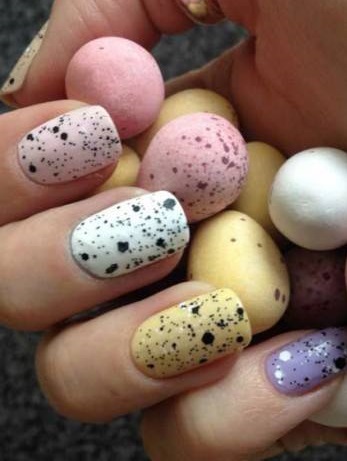 Cute Pastel Egg Nail Art