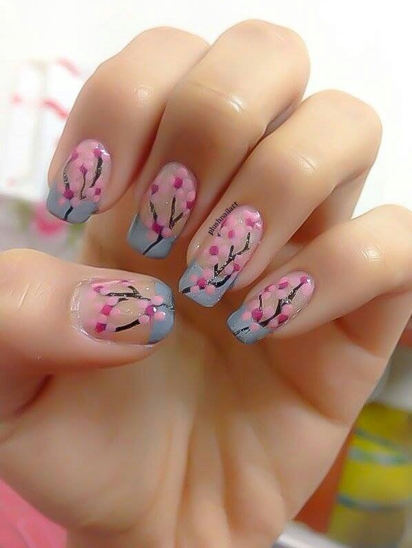 Cute Pink Flower NAils