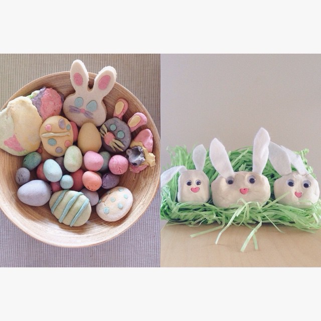 Easter Clay Bunny and Eggs