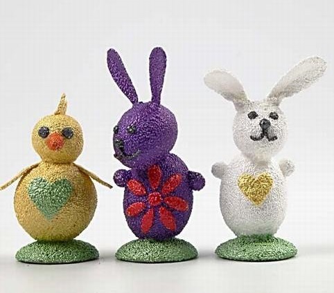Easter Decoration Made From metallic Form Clay