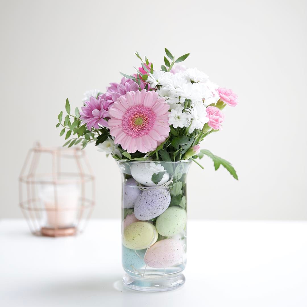 Fresh Flowers With Eggs
