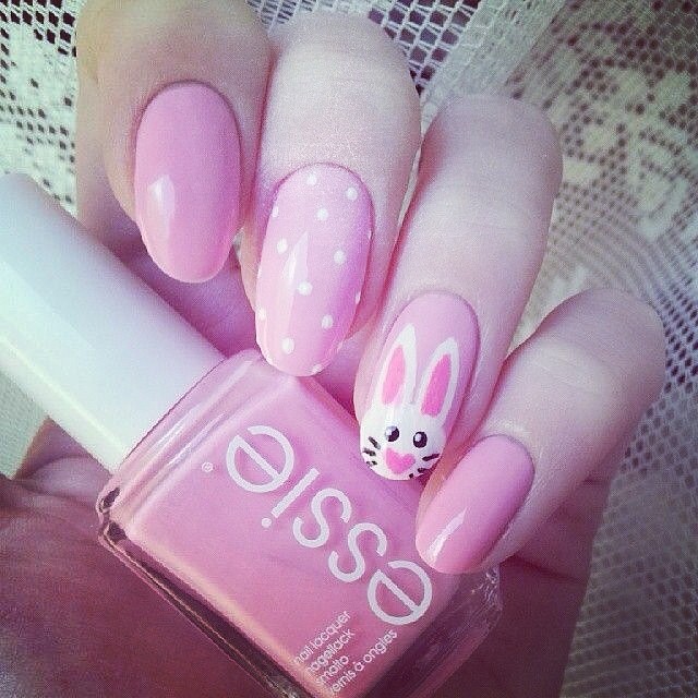 Funny Bunny Pink Nails