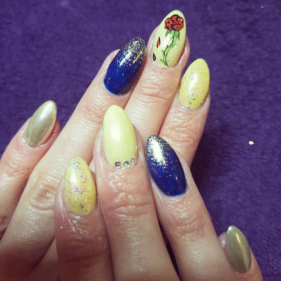 Gelish Yellow With Blue
