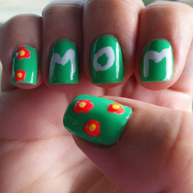 Green Mother's Day Nails