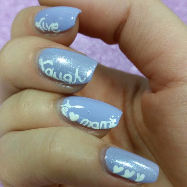 Grey Mother's Day Nails
