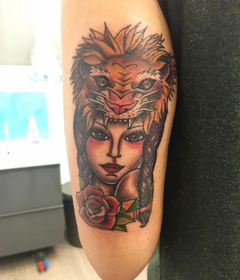 Lion Tattoo With Women