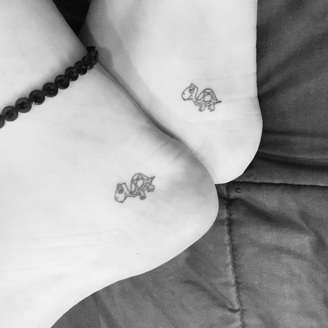 Little Turtle Tattoo On Heel
