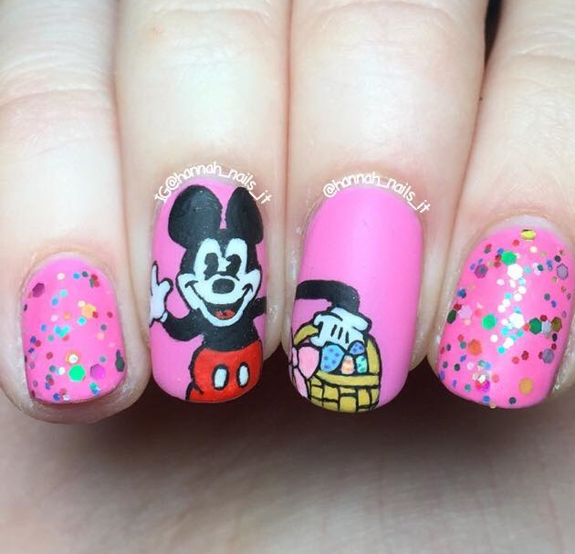 Mickey Mouse Easter Nails