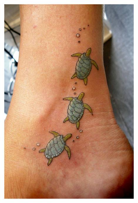 Mini Sea Turtle Tattoos