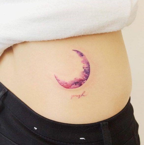 Moon Tattoo On Back