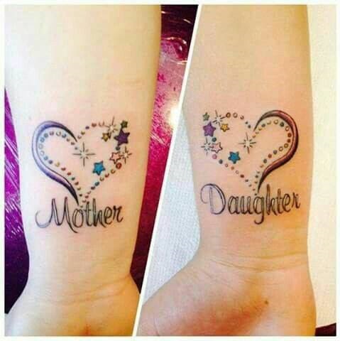 Mother Daughter Heart Tattoos