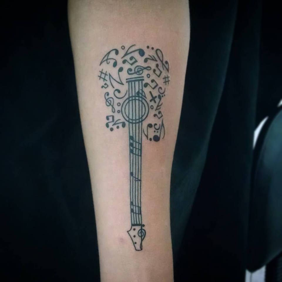 Musical Guitar Tattoo - Blurmark