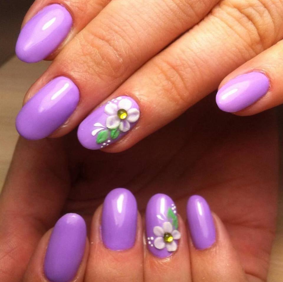 Purple Candy Nail Design