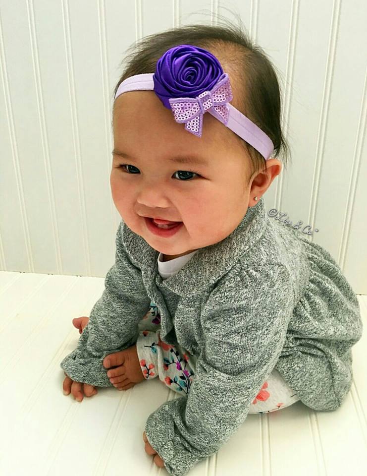 Purple Flower Headband