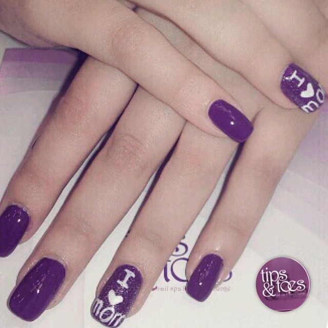 Purple Mother's Day Nails