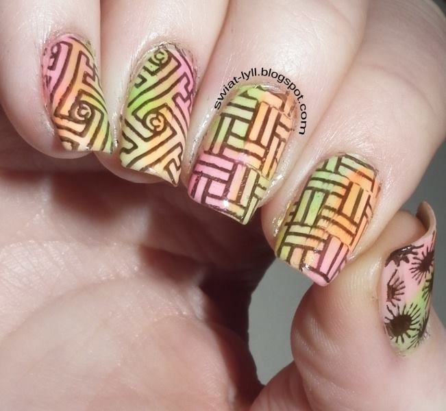 Sheer Tint Geometry Manicure