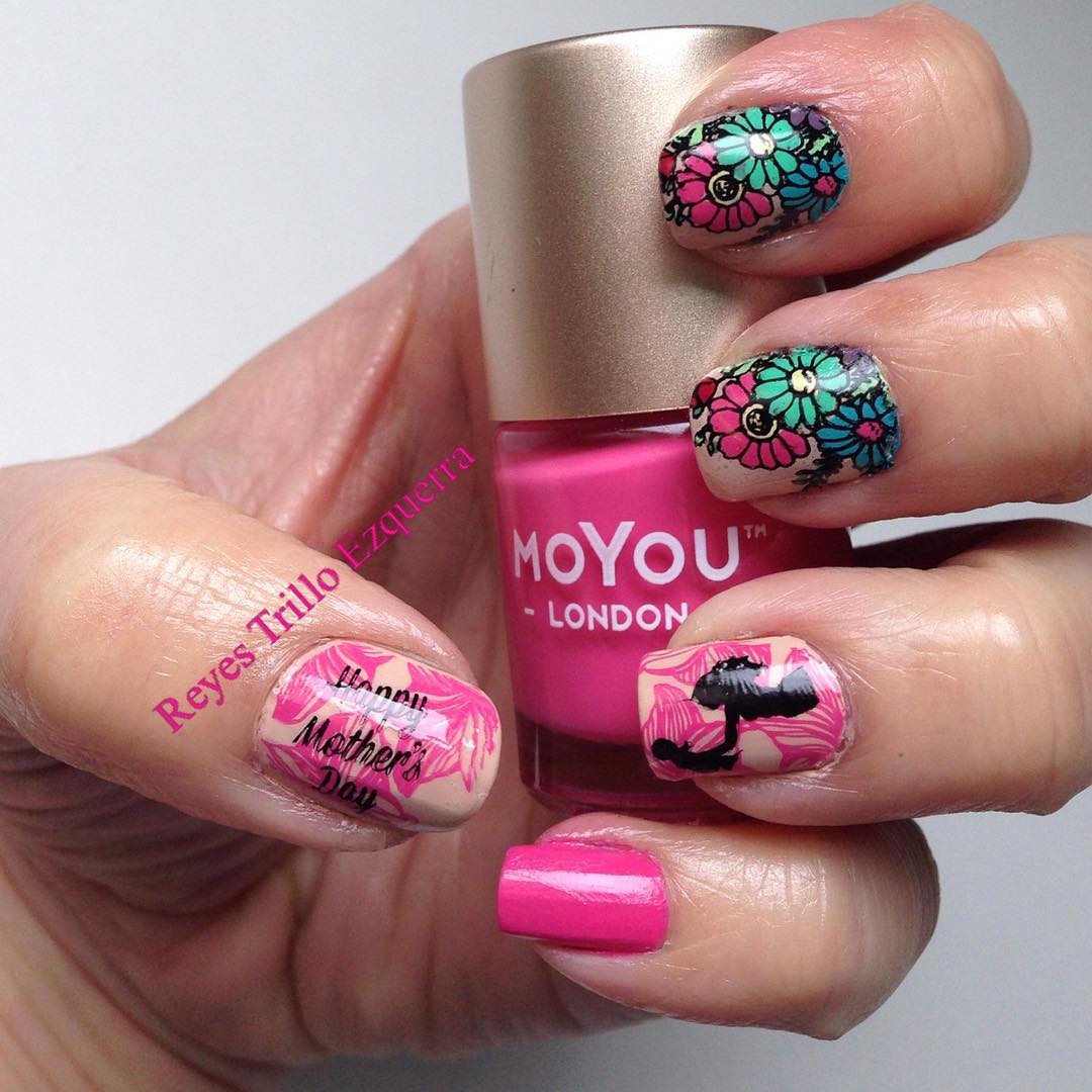 Stamping Mother's Day Nails