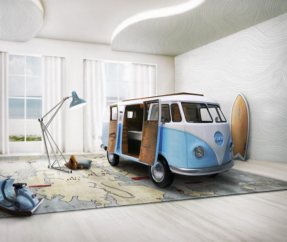 VW Bus-Inspired Kids Bed