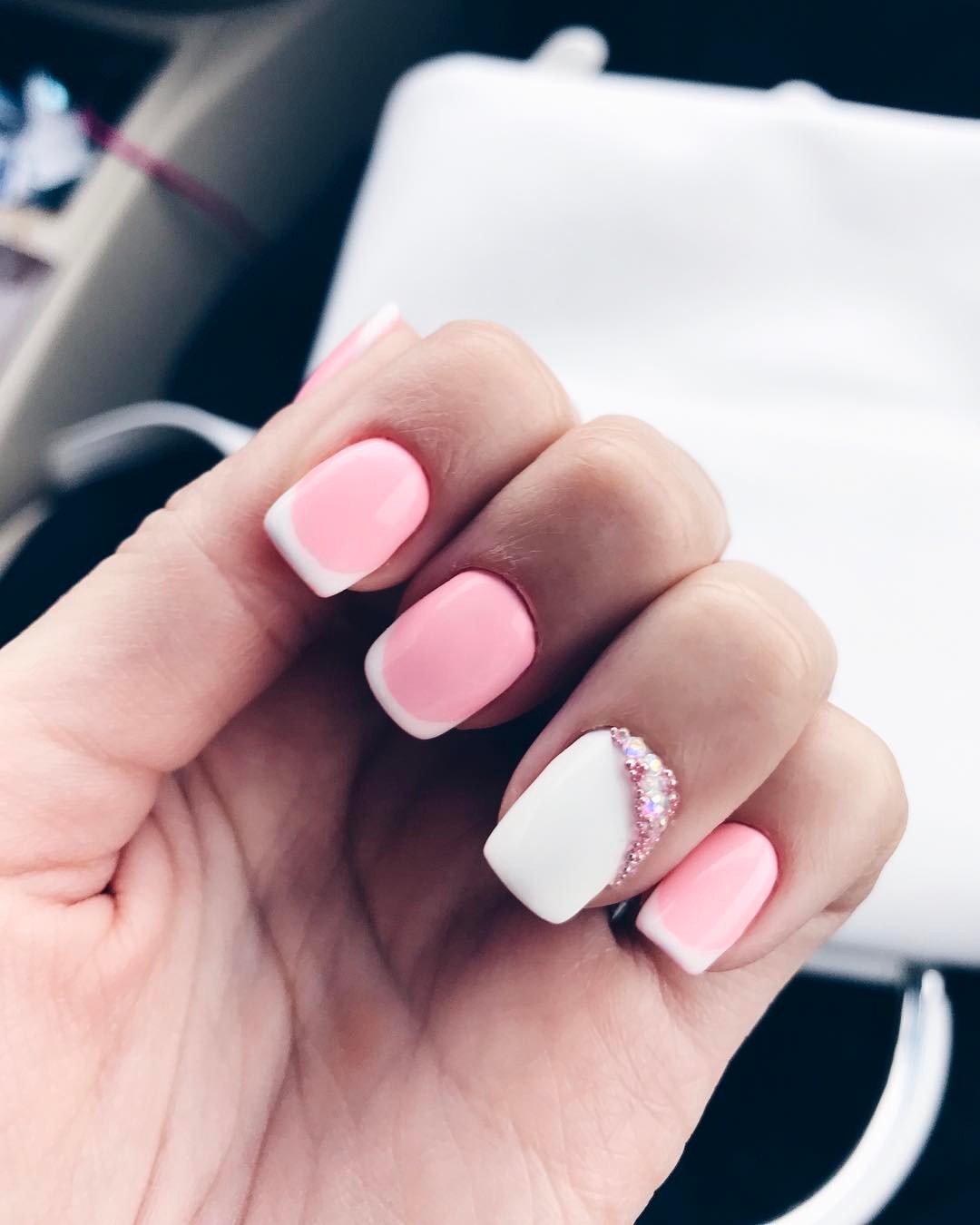 Beautiful Pink French Nails