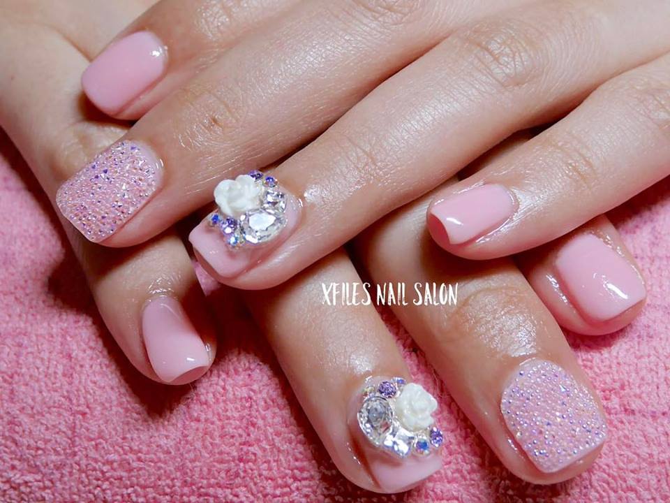 Beautiful Pink Nails With Extension
