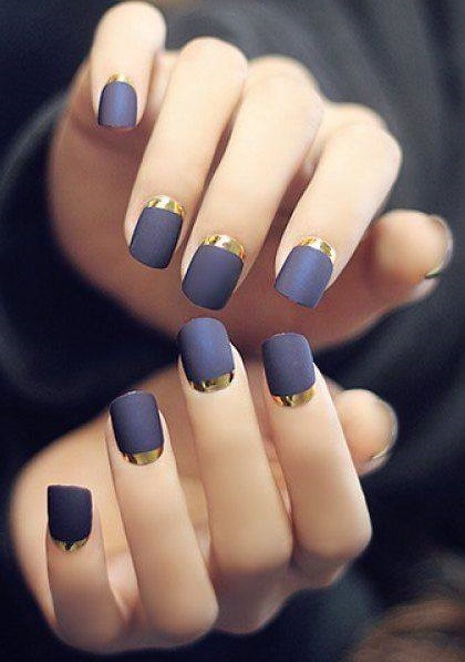 Black Golden Nails