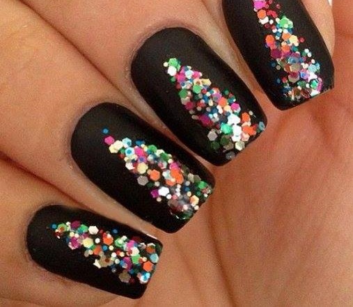 Black With Glitter
