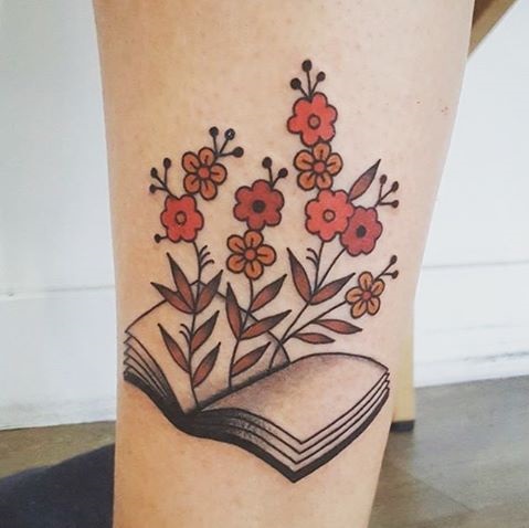 Book With Cherry Blossoms On Sleeve