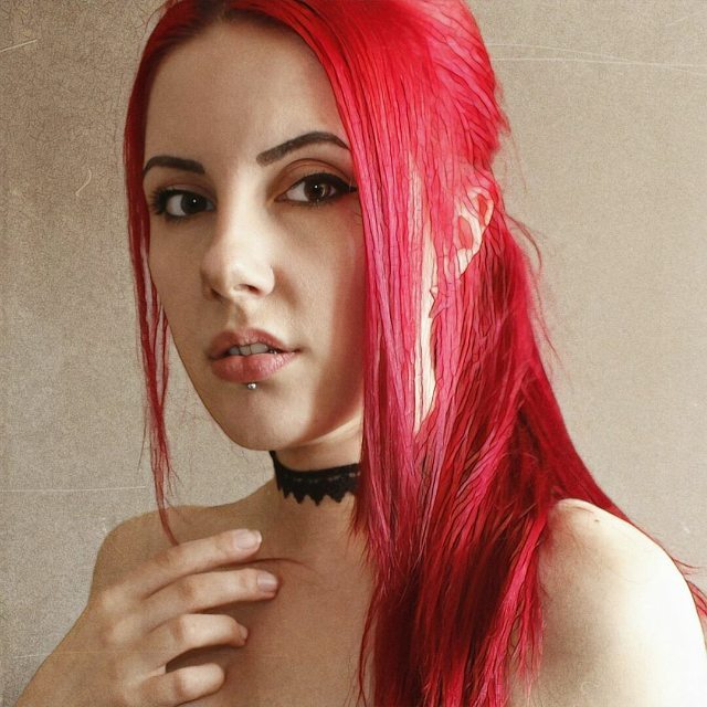 Bright Metal Red Hairs