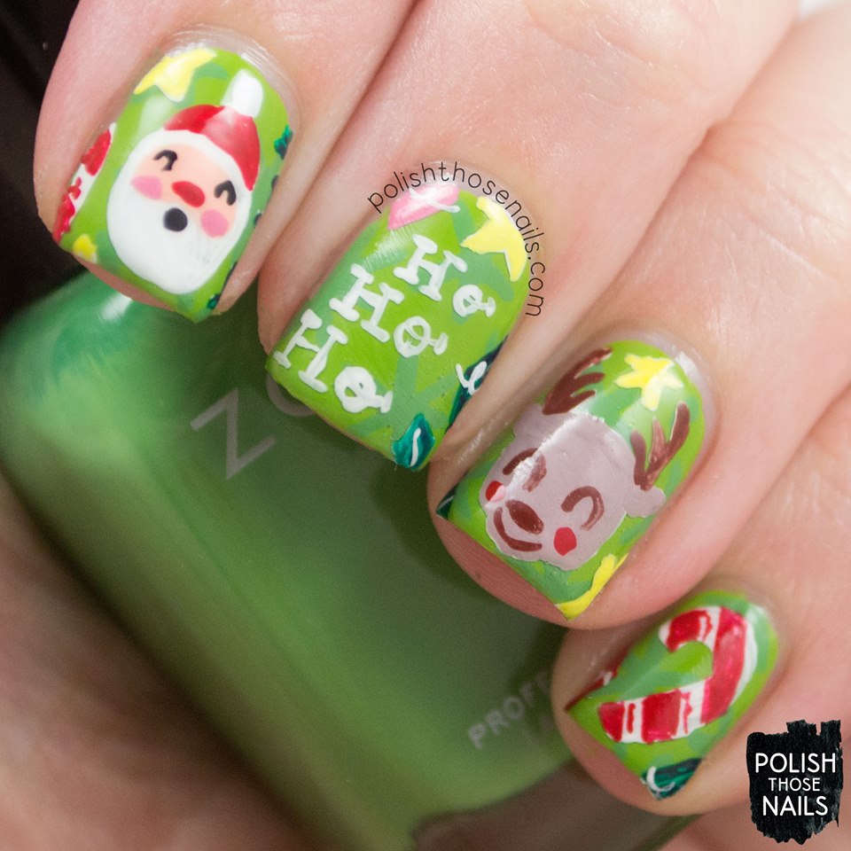 Cute Green Christmas Nails