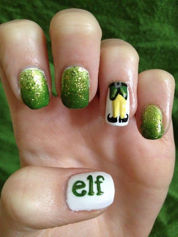 Cute Green Nails For Christmas