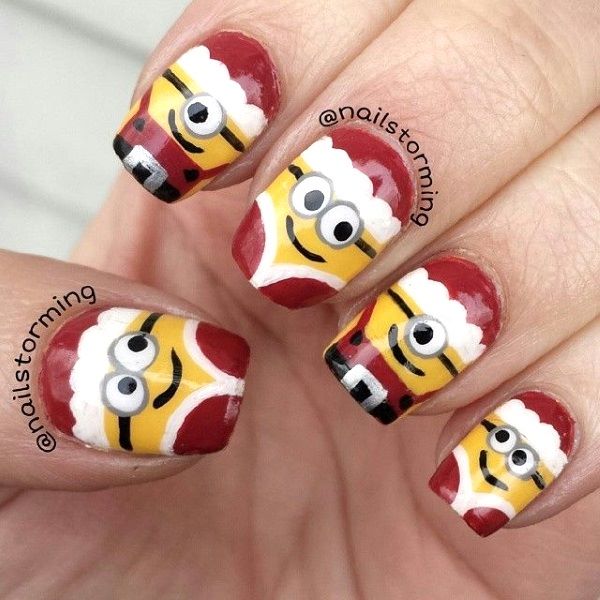 Cute Santa On Nails