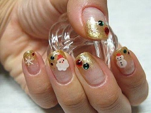 Easy Christmas Gel Nails