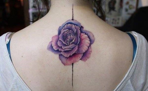 Flower Tattoo On Neck