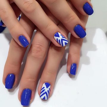 Gel Blue With White
