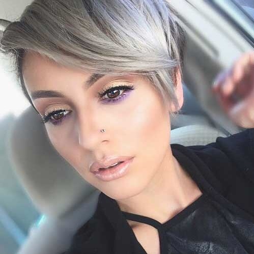 Grey Pixie Hairstyle