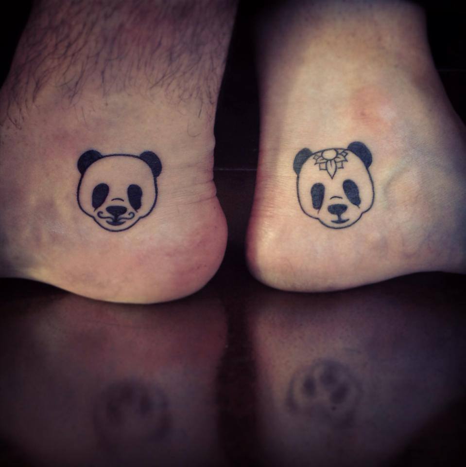 His Ans Her Panda Bear Tattoo