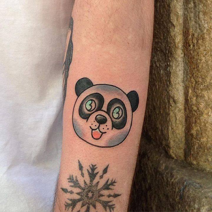 Kawaii Style Panda Bear Tattoo